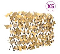 vidaXL Enrejado expansible de arce artificial naranja 5 uds 180x60 cm Naranja