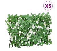 vidaXL Enrejado expansible de hiedra artificial verde 5 uds 180x30 cm