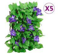 vidaXL Enrejado expansible hiedra artificial verde 5 uds 180x30 cm