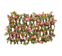 vidaXL Enrejado valla expansible de hiedra artificial rosa 180x20 cm