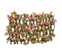 vidaXL Enrejado valla expansible de hiedra artificial rosa 180x30 cm