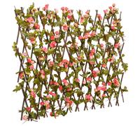 vidaXL Enrejado valla expansible de hiedra artificial rosa 180x60 cm