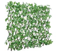 vidaXL Enrejado valla expansible de hiedra artificial verde 186x30 cm