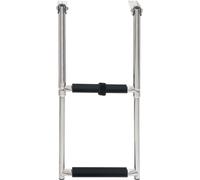 vidaXL Escalera de acceso de 2 peldaños, acero inoxidable