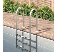 vidaXL Escalera para piscina acero inoxidable 304 54x38x158 cm