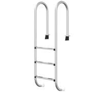 vidaXL Escalera para piscina Acero inoxidable 304 Escalón Seguridad 54x38x158/184.5/211 cm