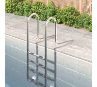 vidaXL Escalera para piscina acero inoxidable 304 54x38x184,5 cm