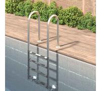 vidaXL Escalera para piscina acero inoxidable 304 54x38x184,5 cm