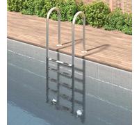 vidaXL Escalera para piscina acero inoxidable 304 54x38x211 cm