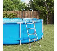 vidaXL Escalera para piscina elevada 195 x 150 cm 4-Escalón