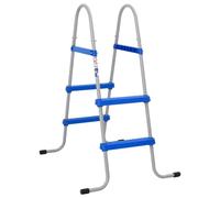 vidaXL Escalera para piscina elevada acero y plástico 84 cm