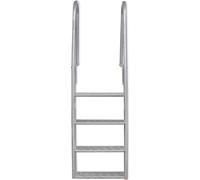 vidaXL Escalera para piscina/estanque, 4 escalones, aluminio, 167 cm