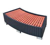 vidaXL Escalón para bañera hidromasaje Poli ratán 92x45x25 cm Negro