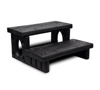 vidaXL Escalones para bañera de hidromasaje negro