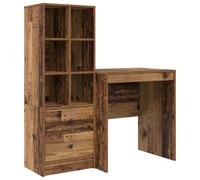 vidaXL Escritorio 115,5 x 50 x 127 cm 2 uds. Multicolor Madera envejecida