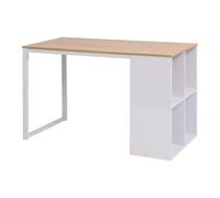 Escritorio Seihba 4 compartimentos laterales 75x120x60 cm White/natural Medium