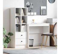 vidaXL Escritorio 125,5 x 40 x 127 cm 2 uds. Multicolor Blanco
