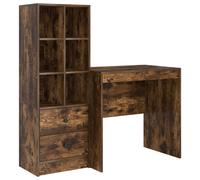 Escritorio Roble Ahumado 125,5 X 50 X 127 Cm 2 Uds. Vidaxl