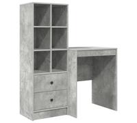 vidaXL Escritorio 145,5 x 40 x 127 cm 2 uds. Multicolor Gris hormigón