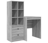 vidaXL Escritorio 145,5 x 40 x 127 cm 2 uds. Multicolor Gris sonoma
