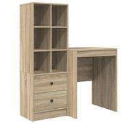 vidaXL Escritorio 145,5 x 40 x 127 cm 2 uds. Multicolor Roble sonoma