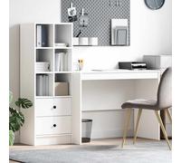 vidaXL Escritorio 145.5 x 50 x 127 cm 2 uds. Multicolor Blanco