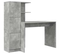 vidaXL Escritorio Gris Concreto 133.5 x 50 x 124 cm 2 uds.