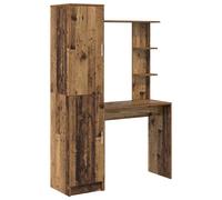 vidaXL Escritorio 2 pcs Madera vieja