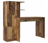vidaXL Escritorio 2 pcs Madera vieja