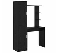 vidaXL Escritorio 2 pcs Roble Negro