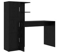 vidaXL Escritorio 2 pcs Roble Negro