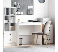 vidaXL Escritorio 90 x 50 x 76 cm, compacto, estilo moderno y ergonómico para habitaciones pequeñas
