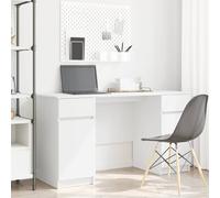 vidaXL Escritorio Minimalista rectangular 140 x 49 x 76 cm Madera contrachapada Blanco