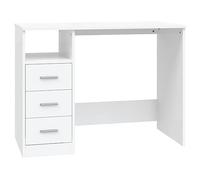 vidaXL Escritorio cajones Madera contrachapada Blanco 102x50x76 cm