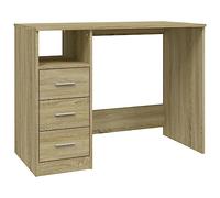 vidaXL Escritorio cajones Madera contrachapada Sonoma 102x50x76 cm