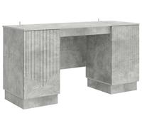 vidaXL Escritorio, color gris hormigón, 142,5 x 50 x 75 cm, material de madera