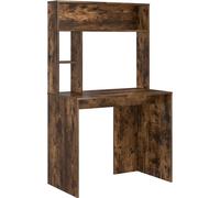 vidaXL Escritorio, color roble ahumado, 91 x 50 x 149 cm, material de madera