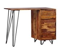 Escritorio Con 1 Cajón Y 1 Armario Madera Maciza De Acacia Vidaxl