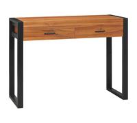 vidaXL Escritorio con 2 cajones madera de teca 100x40x75 cm