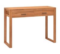 vidaXL Escritorio con 2 cajones madera de teca 100x40x75 cm