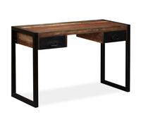 vidaXL Escritorio con 2 cajones madera maciza reciclada 120x50x76 cm