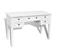 vidaXL Escritorio Elegante con 5 cajones Blanco