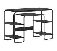 vidaXL Escritorio con Almacenamiento Roble Negro 113.5 x 52 x 75.5 cm