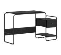 vidaXL Escritorio con Almacenamiento Roble Negro 131,5 x 50 x 75,5 cm