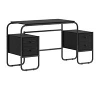 vidaXL Escritorio con Almacenamiento Roble Negro 145 x 50 x 75 cm
