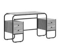 vidaXL Escritorio con Almacenamiento Sonoma Gris 145 x 50 x 75 cm
