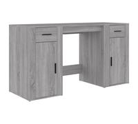 vidaXL Escritorio con armario contrachapada gris sonoma