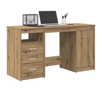 vidaXL Escritorio con armario, madera de de ingeniería, estilo artesanal