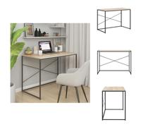 vidaXL Escritorio con aspecto de roble, 110x60x70 cm, material de madera - Escritorios