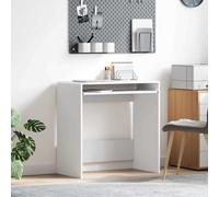 vidaXL Escritorio con cajón 77.5 x 79 cm Madera de ingeniería, Escritorio moderno, mueble ergonómico para oficina, estación de trabajo con almacenamiento